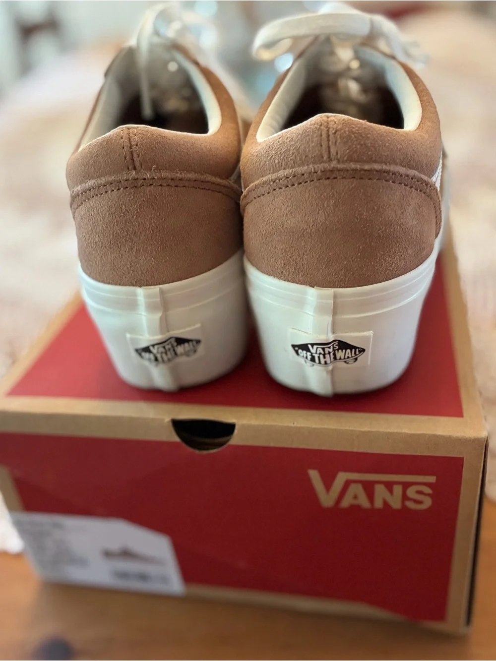 New Vans Old Skool Stackform Sneakers - Brown and White - Picture 5 of 12